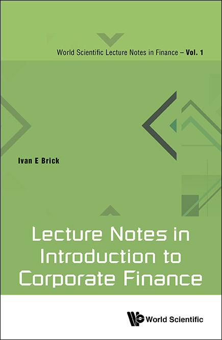 Lecture Notes In Introduction To Corporate Finance